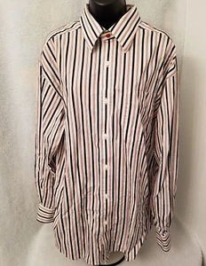 Sean John Button Down Shirt Blouse Size L Men Red Black White Green Gray Striped - Picture 1 of 5