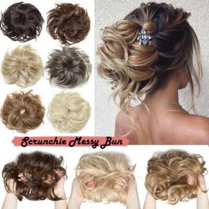Extra Large Messy Bun Hair Extensions Scrunchie Wrap Ponytail Updo Hair Piece US - Picture 1 of 37