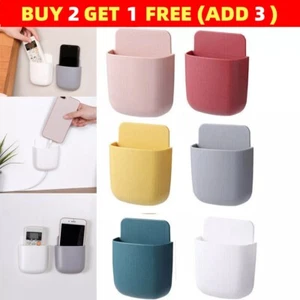 Wall Mounted Storage Box Remote Control Holder Home Office Organizer Shelving - Picture 1 of 23