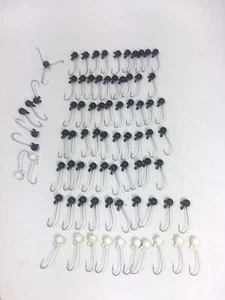 70+ Piezas Cabeza Redonda Plantilla Pesca Señuelo Cebo Hecho a Mano Negro Blanco - Imagen 1 de 4
