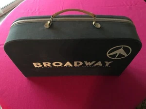 Valise publicitaire vintage en toile, " Broadway la Chemise..." 28 cm x 46 cm - Picture 1 of 5