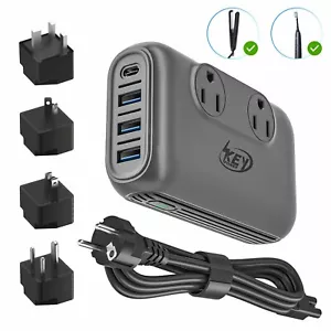 220 V auf 110 V Spannungswandler Internationaler Reiseadapter Verwendung für EU UK AUInd - Bild 1 von 7