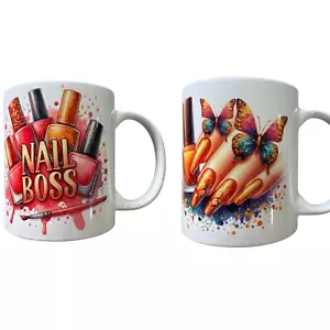 Taza de cerámica para técnico de uñas, regalos para mujeres, tazas de café 11Oz. - Imagen 1 de 11