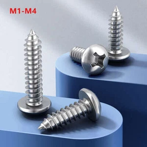 M1-M4 Small Mini Micro Pozi Self Tapping Screws M1.2/M1.4/M1.7 Phillips Pan Head - Picture 1 of 10