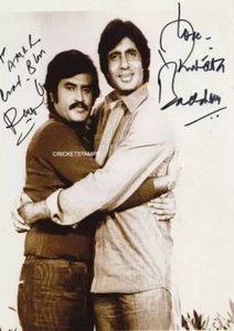 AMITABH BACHCHAN & RAJNIKANTH BOLLYWOOD SIGNED REPRINT SIZE 11"X8" PHOTO .#6 - Picture 1 of 1