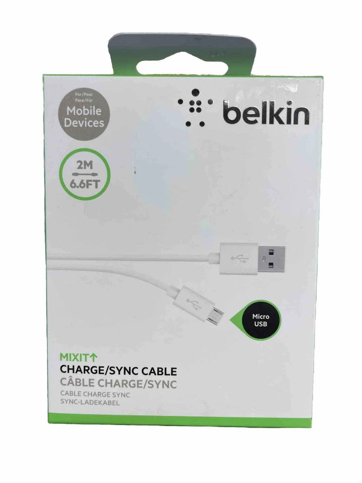 Belkin Micro USB Cable - White,F2CU012BT2M-WHT - Image 1 of 3