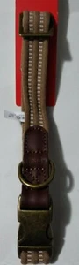 Reddy Beige Webbed Dog Collar, Medium, Tan - Picture 1 of 7