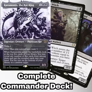 MTG Commander EDH Deck Karumonix, the Rat King 100 Magic Cards Custom Rats - Picture 1 of 10