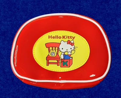 Bolso sin asas Sanrio x Shimamura Hello Kitty retro rojo brillante vinilo Showa Era Foto 1 de 4
