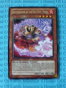 Tarjeta Rara Yu-Gi-Oh Hermandad del Puño de Fuego - Jabalí JOTL-EN026 1ª Edición - Imagen 1 de 3
