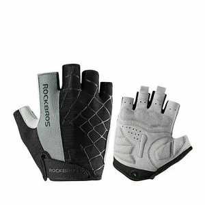 ROCKBROS Cycling Half Finger Gloves Shockproof Breathable Thickened Tactical Men - Picture 1 of 16