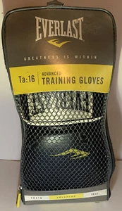 Everlast advanced pro style training gloves 16 oz Black and White - Picture 1 of 5