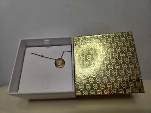 Michael Kors Rhinestone Pave Rose Gold Tone Heart Necklace - Picture 1 of 4