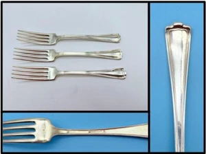 3 Vintage 1912 INTERNATIONAL SILVER 1847 Rogers Cromwell Silverplate 7.5" Forks - Picture 1 of 3