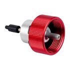 Red Gas Filling Adapter for Vertical Stripe Gas Tanks Metal Material Oil Port