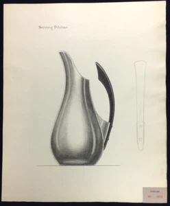 Lunt Silversmiths Moderne Style Sterling Serving Pitcher Pattern Design Photo - Imagen 1 de 1