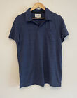 BILLABONG Men's navy blue short sleeve collared t-shirt polo top size M Medium