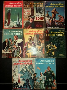 Astounding Science Fiction (1938-1960 Street and Smith) Pulp 1956 LOT 8 issues! - Picture 1 of 1