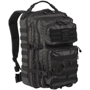 Mil-Tec Black US Assault Pack Large Military Modular Backpack Patrol Tactical - Picture 1 of 4