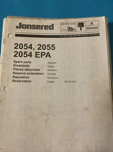 Jonsered 2054, 2055, 2054 EPA Service Spare Parts Manual. Folder - Picture 1 of 1