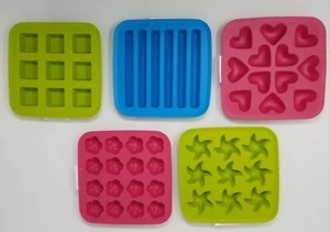 NEW IKEA PLASTIS Plastic Ice Cube Trays, Pink, Blue, Green US Seller - Picture 1 of 21