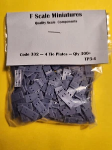 G – Scale Code 332 Tie Plates with a 4 hole configuration. Qty of 300 Plus - Picture 1 of 7