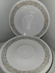 Corelle CorningWare Woodland Brown Set of 4 Saucers (6-1/4") Plates - Picture 1 of 5