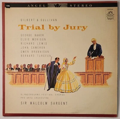 Gilbert & Sullivan Trial by Jury Vinyl LP 33RPM Angel Records 35966 Comic Opera - Image 1 of 4