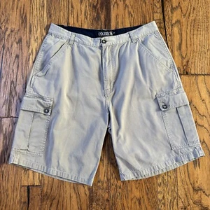 Vtg Coliseum Cargo Shorts Adult 36 Khaki Grunge Y2K Baggy Skater American Dad - Picture 1 of 16