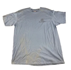 Camicia Mercedes-Benz Vintage Tg Xl Large Blu Uomo Y2K AMG Sport Auto Corsa Y2K - Foto 1 di 9