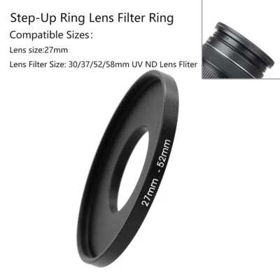 27-30/37/52/58mm Step-Up Ring Lens Filter Ring UV/ND/CPL GND Lens Filter Ring - image 1 of 4