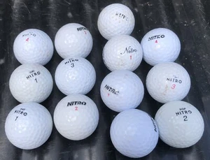 Thirteen Used Nitro Golf Balls For Sale - Picture 1 of 1