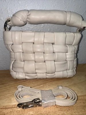 Bolso Diseño Trenzado Mango, Crema, NUEVO Foto 1 de 4