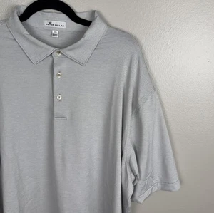 Peter Millar Sommer Comfort Polo Herren Gr. XL grau-weiß gestreift Golfen - Bild 1 von 5