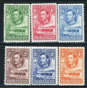 Bechuanaland 124-29 SG118-23 MH 1938 KGVI Definitive Short Set of 6/11 CV$7 - Bild 1 von 1