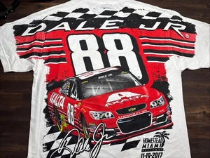 Dale Earnhardt Jr #88 NASCAR Shirt LARGE rot ALL OVER PRINT AOP Grafik neu mit Etikett NOS - Bild 1 von 8