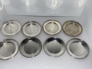 Set of 8 F B Roger’s Silver company silver on copper 1025 6” plates  - Picture 1 of 3