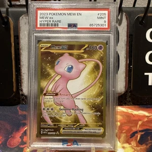 2023 POKEMON MEW EN-151 HYPER RARE #205 MEW EX PSA 9 MINT - Picture 1 of 2