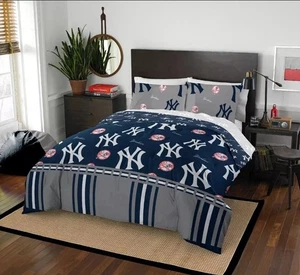 MLB New York Yankees Bed in Bag Bed Set 5pc Queen Size Team Colors (Shelf6) - Picture 1 of 6