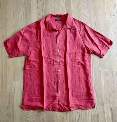 Daniel Cremieux Silk Linen Mens 2XL Tall Shirt Pink Red Classic Button Oxford - Image 1 of 4