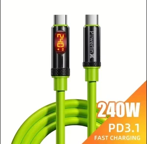 Cavo PD Ricarica Rapida USB C Tipo C per Apple 17 16 15 Pro Max Samsung S25 240w - Foto 1 di 9