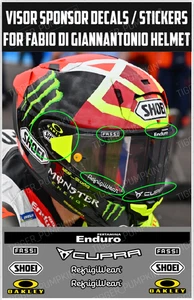 Visier Aufkleber Sticker für Fabio Di Giannantonio Helm (Diggia 2 Helm) - Bild 1 von 2