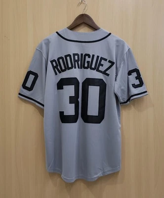 Men Benny The Jet Rodriguez #30 The Sandlot Baseball Jersey Gray Sewn Hip Hop - Image 1 of 3