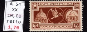 Kingdom D'Italia Year Santo Mail Airline C 50+ C 25 New Rubber Integra MNH - Picture 1 of 1