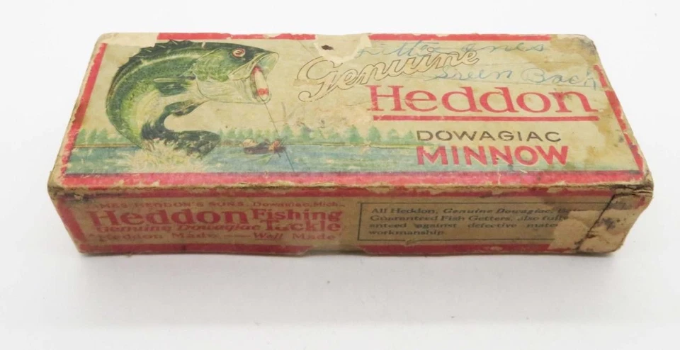 Y90) CAJA SEÑUELO DE PESCA VINTAGE HEDDON UP LEAPING 150 DOWAGIAC MINNOW SIN SEÑUELO Foto 1 de 4