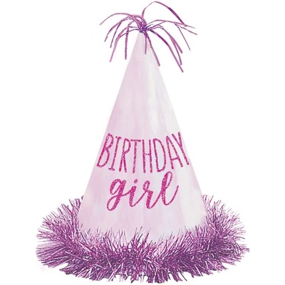 Sombrero cono con flecos brillantes para niña de cumpleaños EA Foto 1 de 2