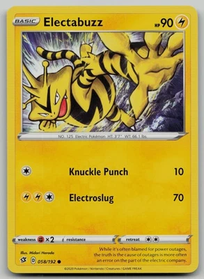 Electabuzz Common SWSH02: Rebel Clash 058/192 NM - Image 1 of 2