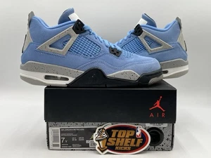 DS New Nike Air Jordan Retro 4 University Blue 2021 Size 7 Authentic Basketball - Picture 1 of 9