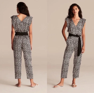 Mono Rebecca Taylor Estrella Flor Seda Jacquard Floral Cinturón 14 Foto 1 de 4