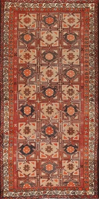 Traditional Vintage Area Rug 5x10 Hand-knotted Wool Vegetable Dye Geometric Foto 1 de 4